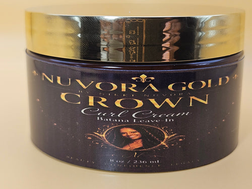 Batana Leave-In Curl Cream — Nuvora Gold Crown | No-Cast Moisture for 4C Coils