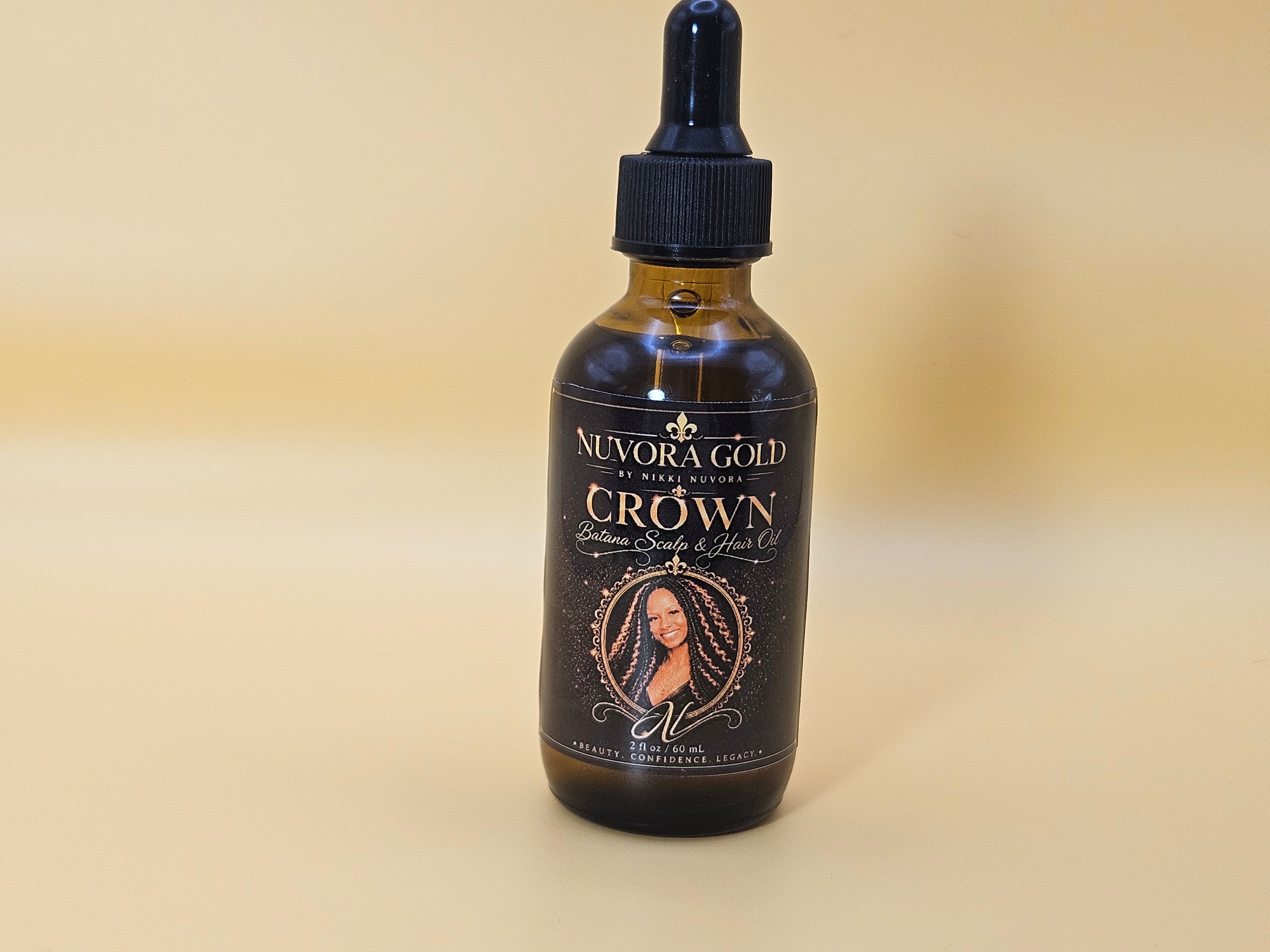 Batana Scalp & Hair Oil — Nuvora Gold Crown | For Dry, Damaged Hair