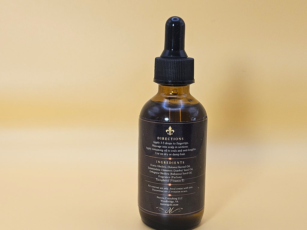 Batana Scalp & Hair Oil — Nuvora Gold Crown | For Dry, Damaged Hair