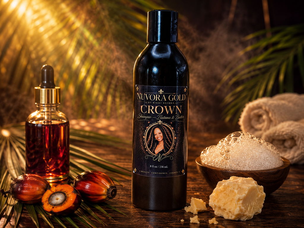 Batana & Butter Shampoo — Nuvora Gold Crown | Sulfate-Free for 4A–4C Hair