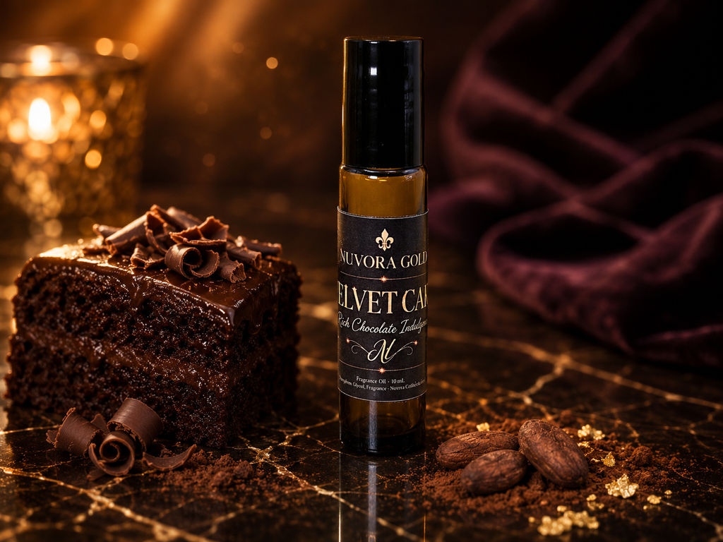 Nuvora Gold Velvet Cake