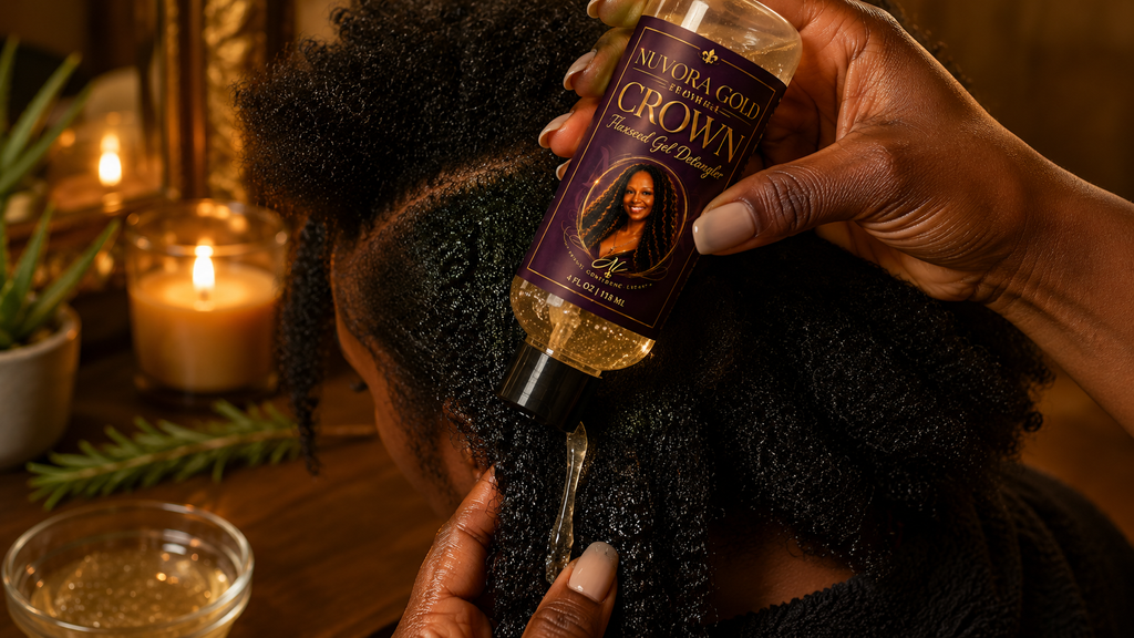 Nuvora Gold Crown Flaxseed Gel Detangler