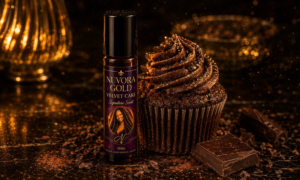 Nuvora Gold Velvet Cake