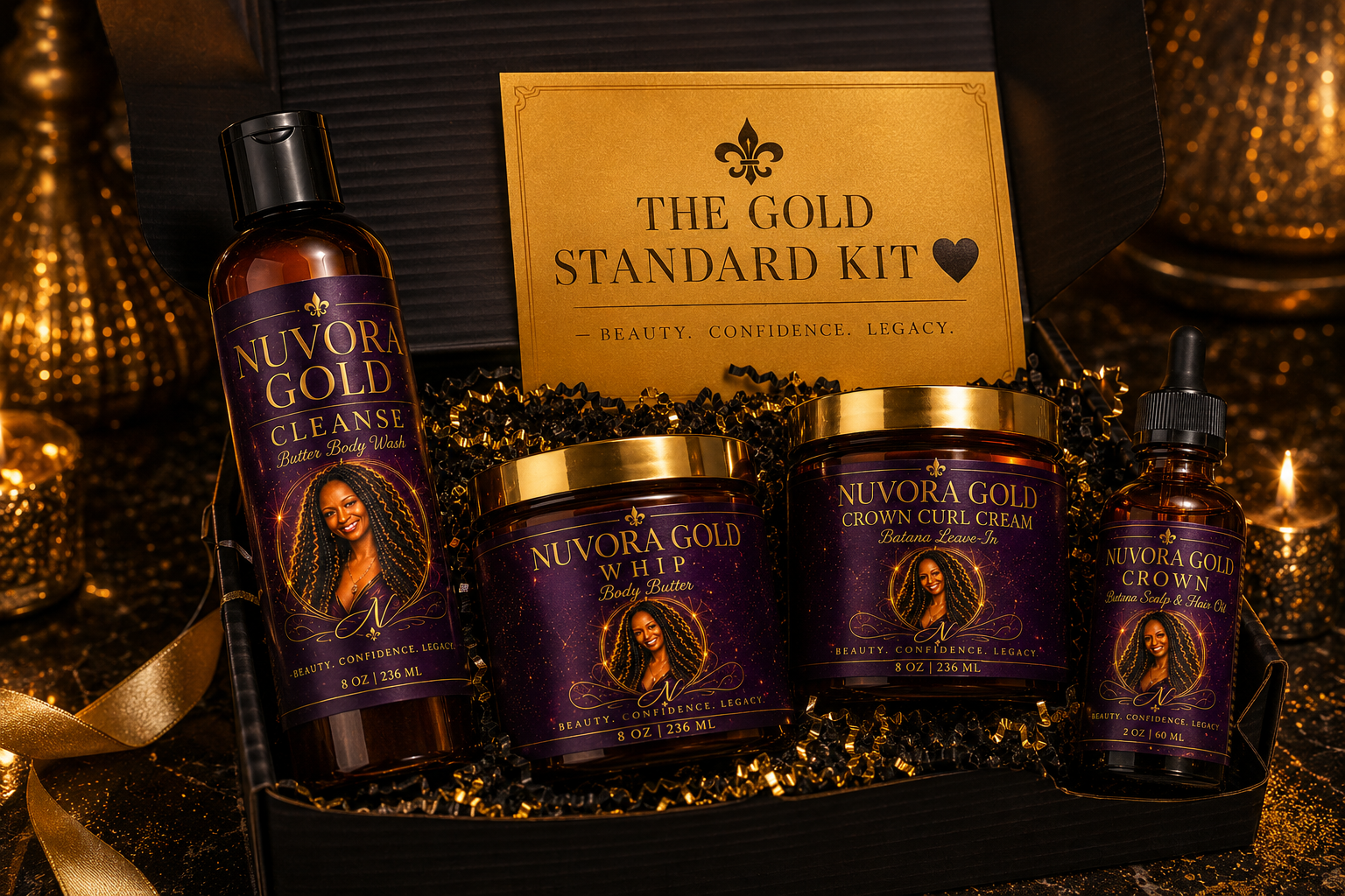 The Full Nuvora Gold Experience — Complete Luxury Self-Care Ritual Set